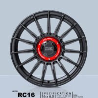 Mâm 16 inch – O.Z RC16 (Đen mờ)